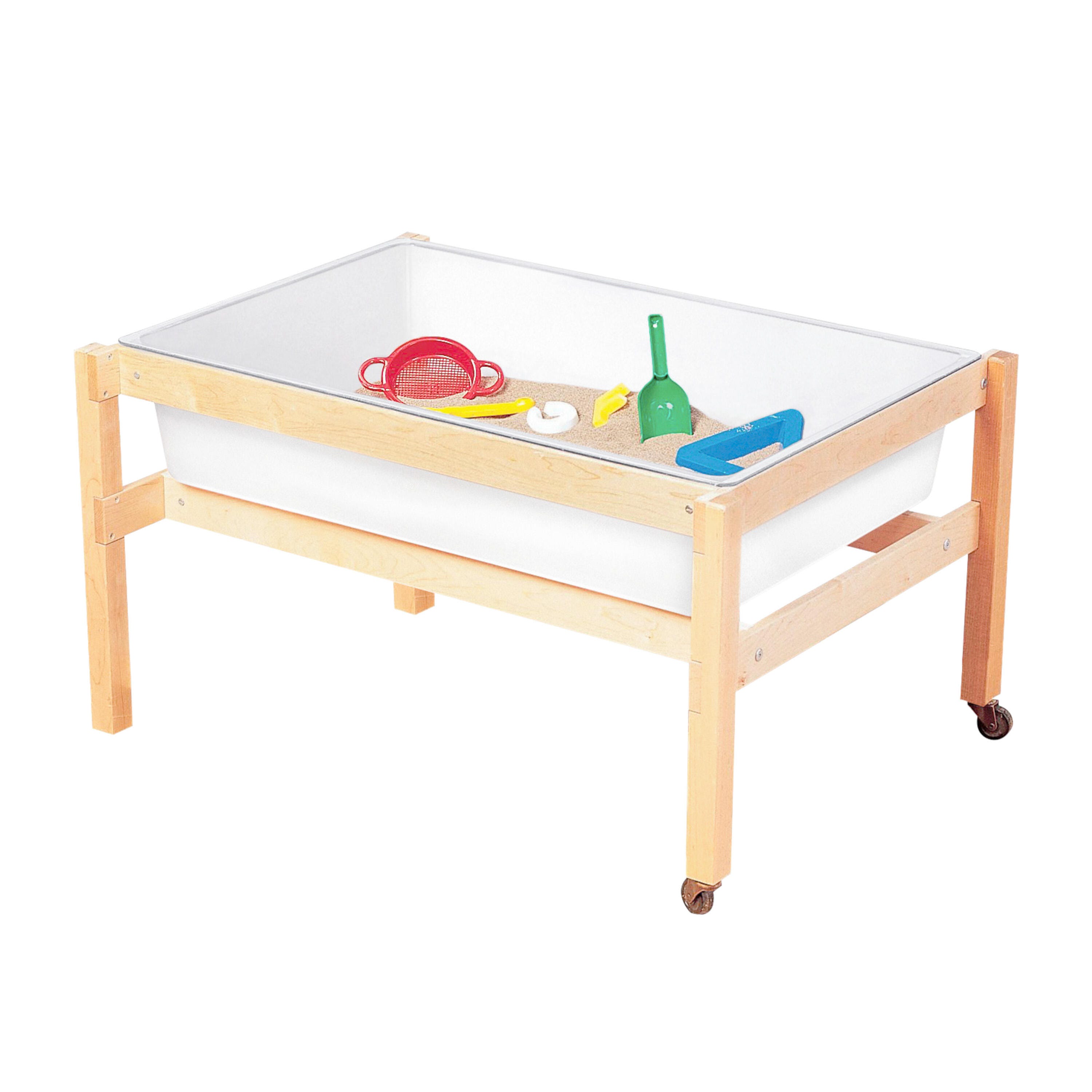 Childcraft Sand and Water Table, White Tub, 42-3/8 x 30-1/8 x 23 Inches 295991